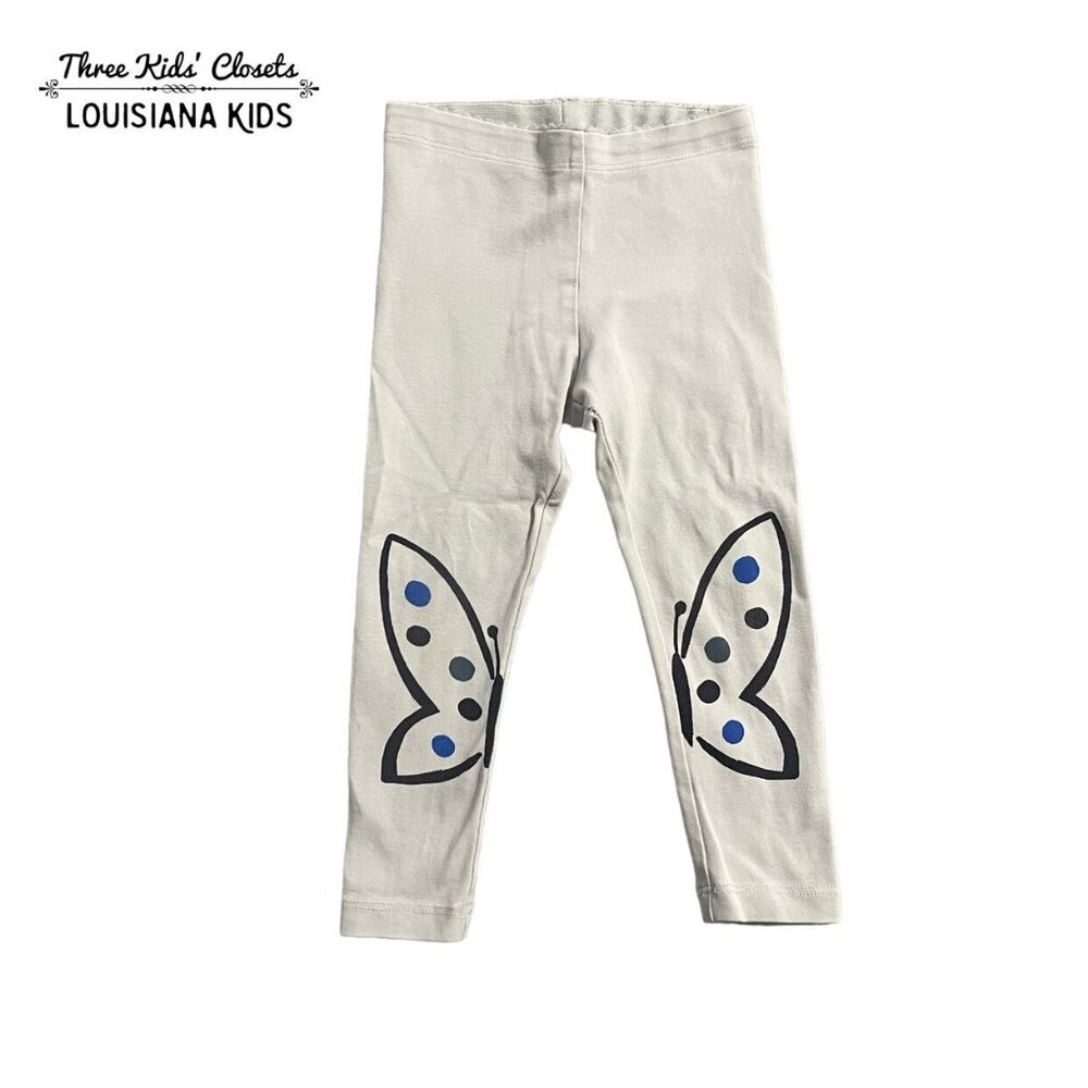 Tea Collection Sz 2 Grey Butterfly Leggings